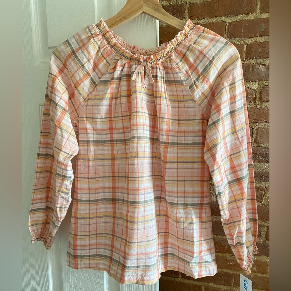 Carter’s Plaid Ruffle Top - New With Tags Girls - Picture 2 of 8
